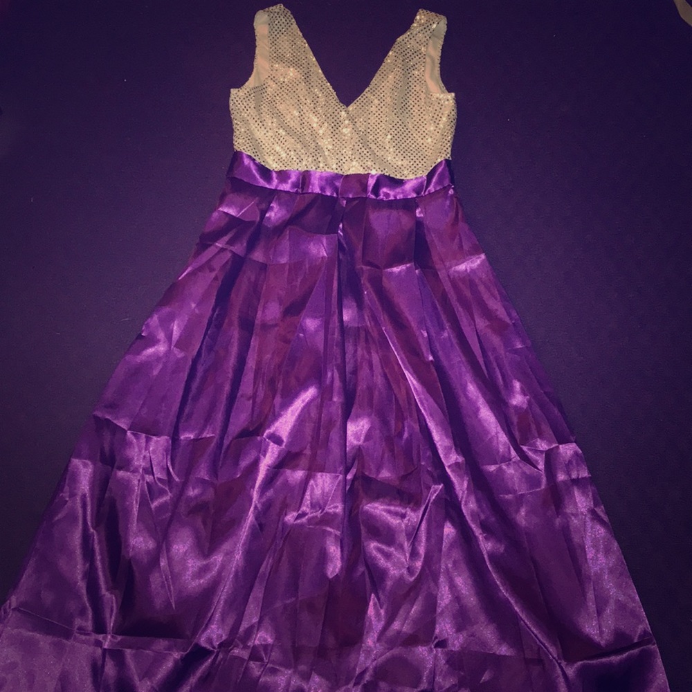 Beautiful formal sequin and purple gown